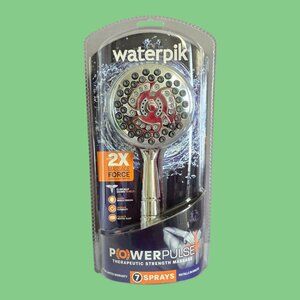 SEALED! Waterpik Power Pulse 7-Spray Mode Handheld Shower Head Chrome XRO-763